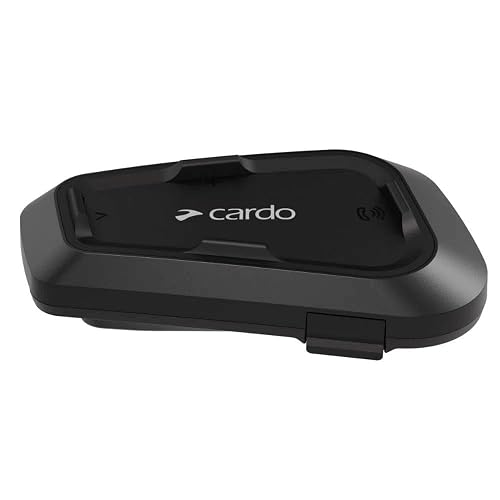 Cardo Systems Spirit - Auriculares de comunicación Bluetooth para Motocicleta, Color Negro, Paquete Doble