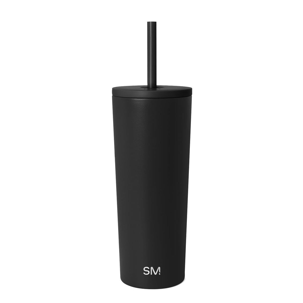 Simple Modern Classic Vaso Térmico con Popote y Tapa Abatible - 710 ml - -Midnight Black