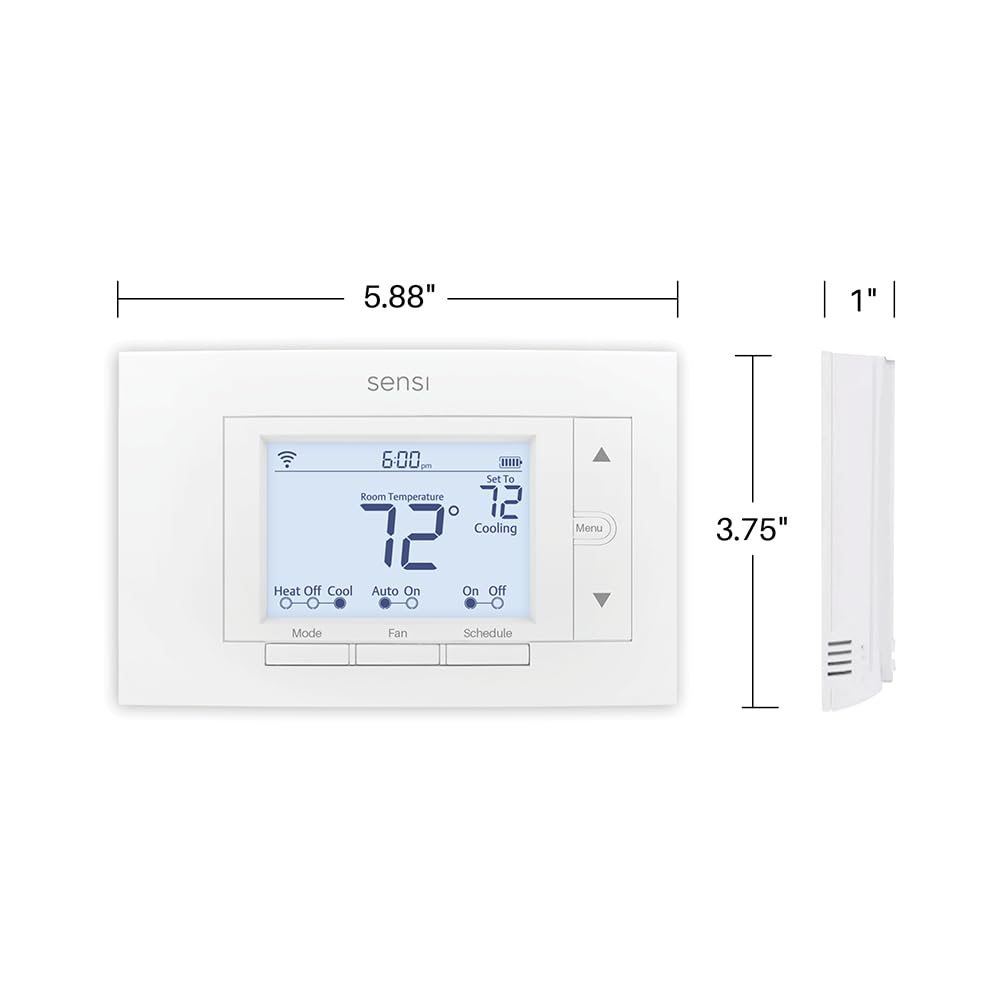Sensi Emerson Termostato Inteligente Wi-Fi para Smart Home, versión Pro, Funciona con Alexa, Certificado Energy Star
