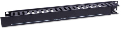 Organizador de Cables Rack 19 Pulgadas 1U, Panel Horizontal para Gestión de Cableado, Cable Management para Gabinete y Servidor, Soporte para Red y Patch Panel Intellinet 169950