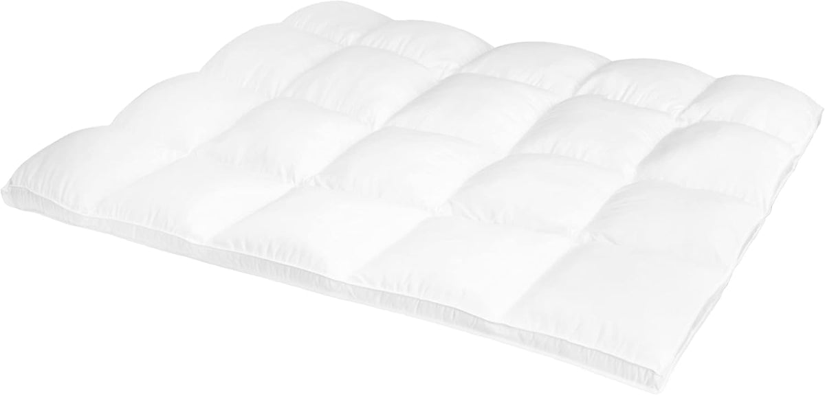 Grand Down - Colchón de plumón alternativo para todas las estaciones, color blanco, Moderno, Blanco, Individual, 1, 1