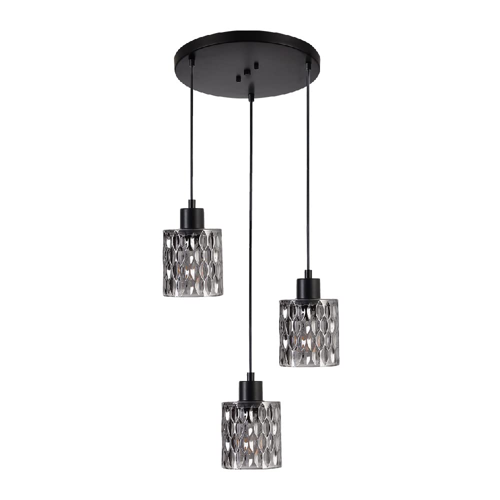 Tecnolite Lámpara Colgante de Cristal 1.71 m de Altura, Potencia Máx. 180 W, 3 Bases E27, No incluye focos