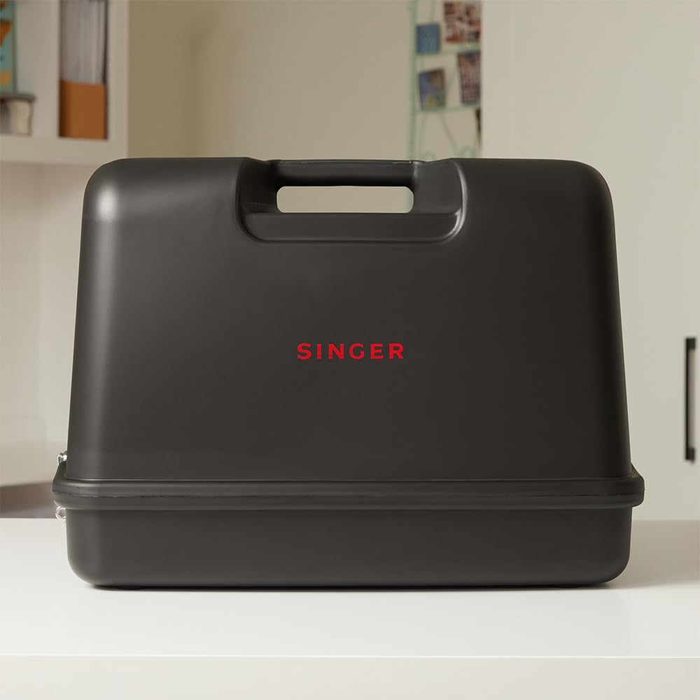 SINGER - Funda de transporte universal para máquina de coser, compatible con la mayoría de máquinas de coser portátiles de brazo última intervensión, bandeja interior antideslizante, comodidad y