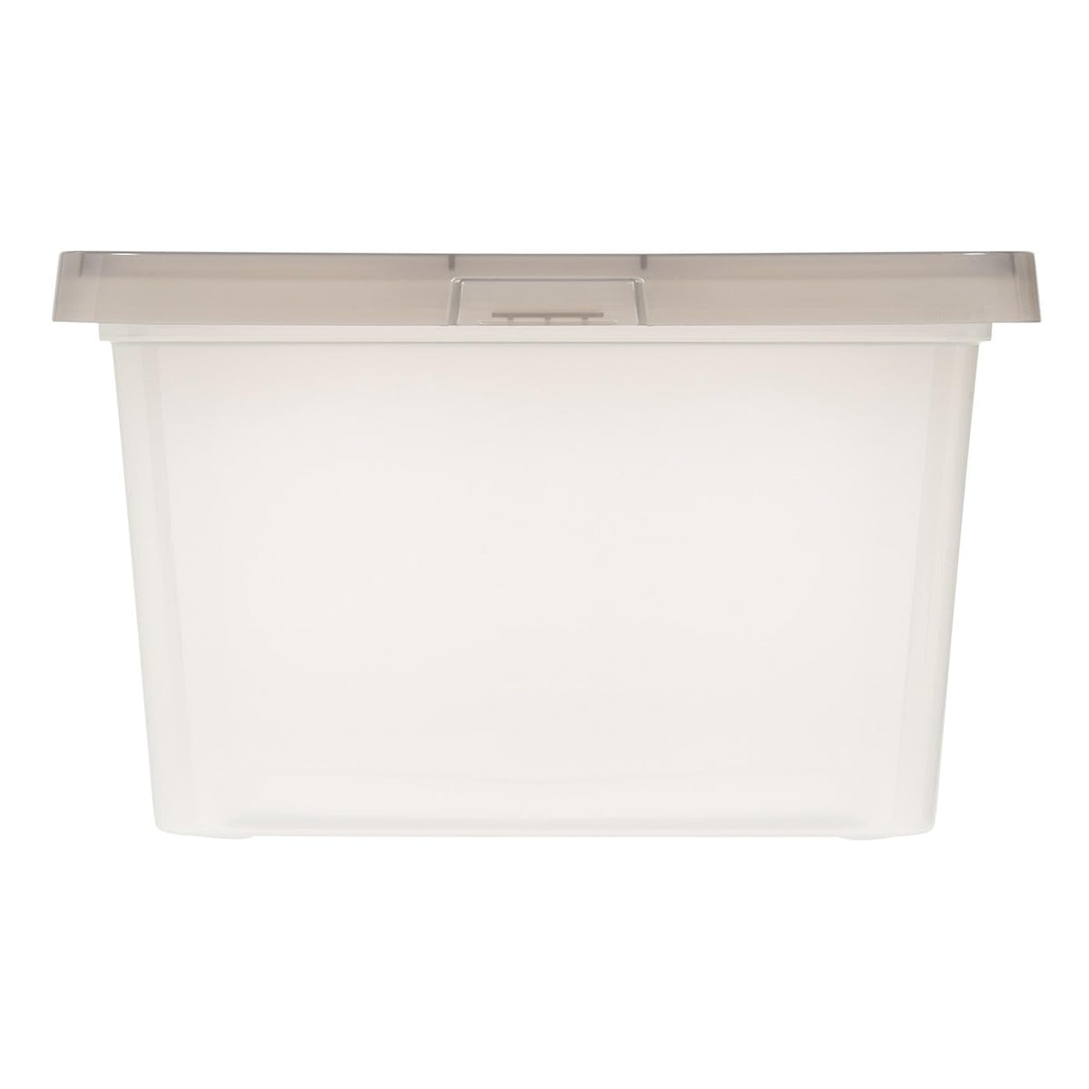 IRIS USA Caja Clara/Gris, Plástico con Tapa, Paquete de 6, para Zapatos, Estantes, Maestros, Juegos, Clara/Gris
