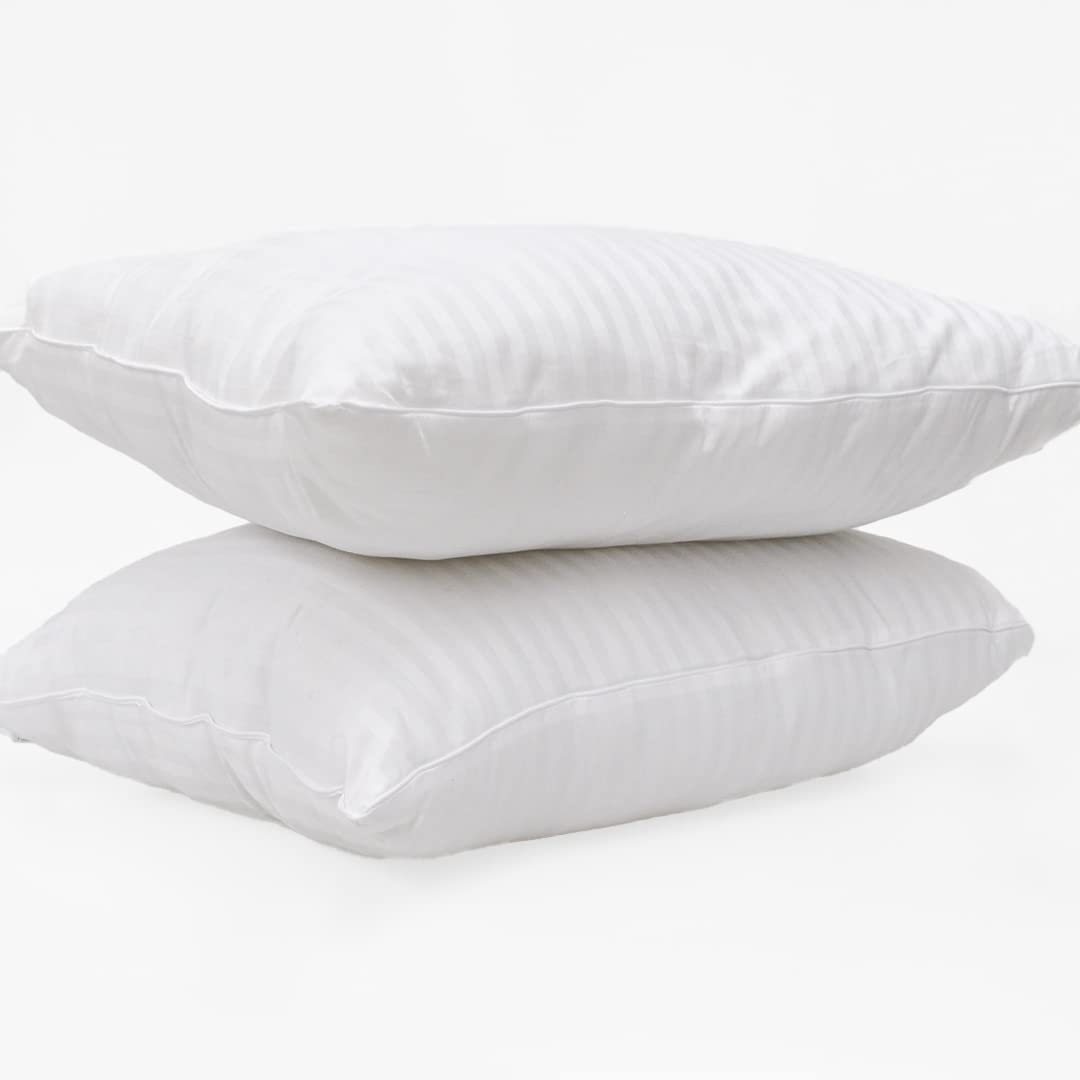 Spring Air Paquete de 2 Almohadas 100% Algodón Firme con Relleno 100% Poliéster, Medida Estándar, Color Blanco