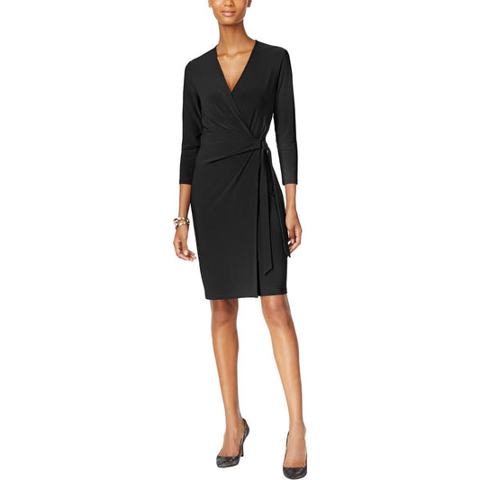 Anne Klein Vestido Cruzado clásico con Cuello en V para Mujer