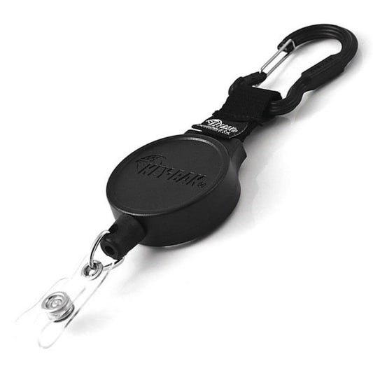 KEY-BAK MID6 Retractable Carabiner I.D. Badge Holder with 36" Kevlar Cord, 6 oz. Retraction, Steel Carabiner