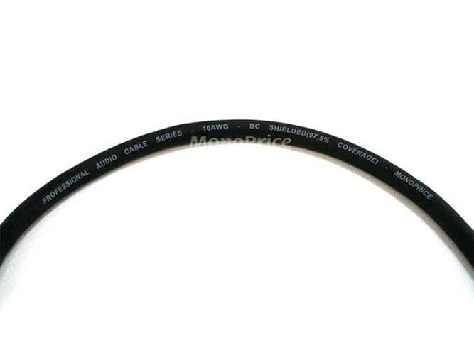 Monoprice Premier Series XLR - Cable Macho a TRS Macho de 1/4" (16 AWG), Premier Series, Negro, 10ft