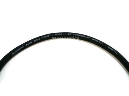 Monoprice Premier Series XLR - Cable Macho a TRS Macho de 1/4" (16 AWG), Premier Series, Negro, 10ft