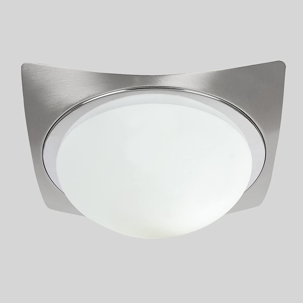 Tecnolite Lámpara de Techo, Base E27, Iluminación Moderna, Luz de Techo Industrial, Color Satinado, 100 - 240 V,