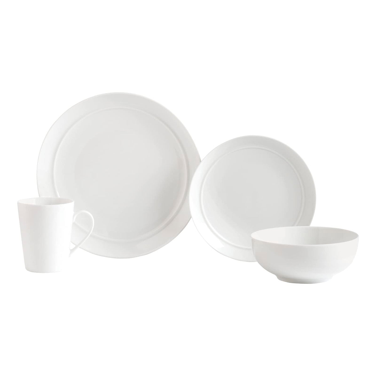 Le Bonne Table by Crown Baccara - Vajilla de Porcelana, de 16 piezas, 4 personas