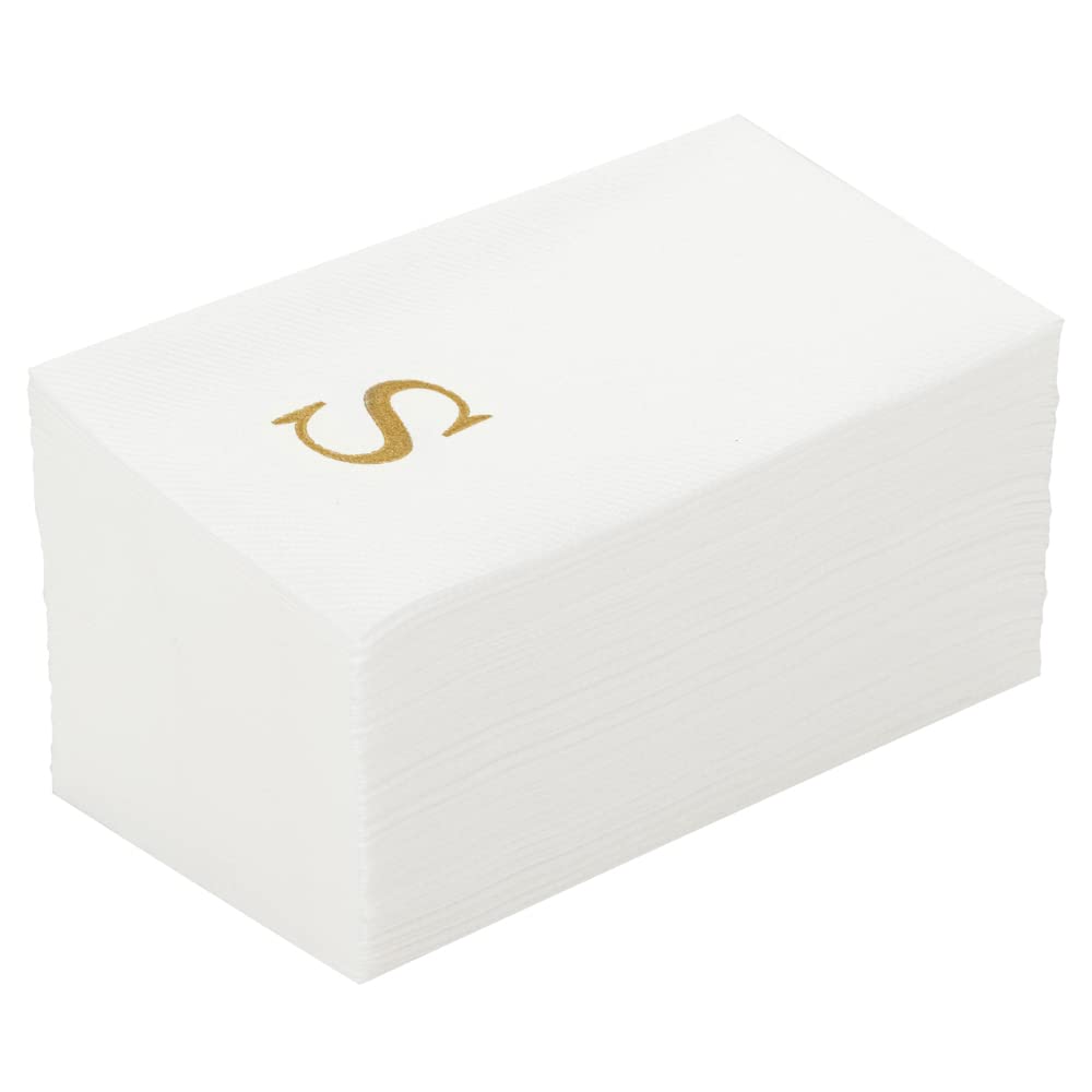 Restaurantware Toallas de Papel Luxenap Letra Dorada H, Paquete de 50 - Oro - 50 Unidades - Small (3