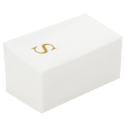 Restaurantware Toallas de Papel Luxenap Letra Dorada H, Paquete de 50 - Oro - 50 Unidades - Small (3