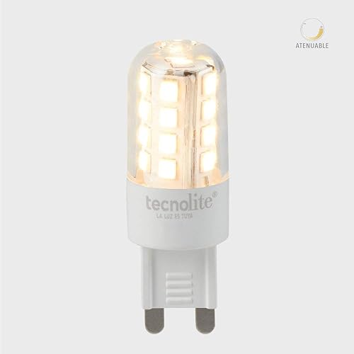Tecnolite - Foco JCD LED Ampolleta 3 W, Luz Suave Cálida, Base G9, Atenuable