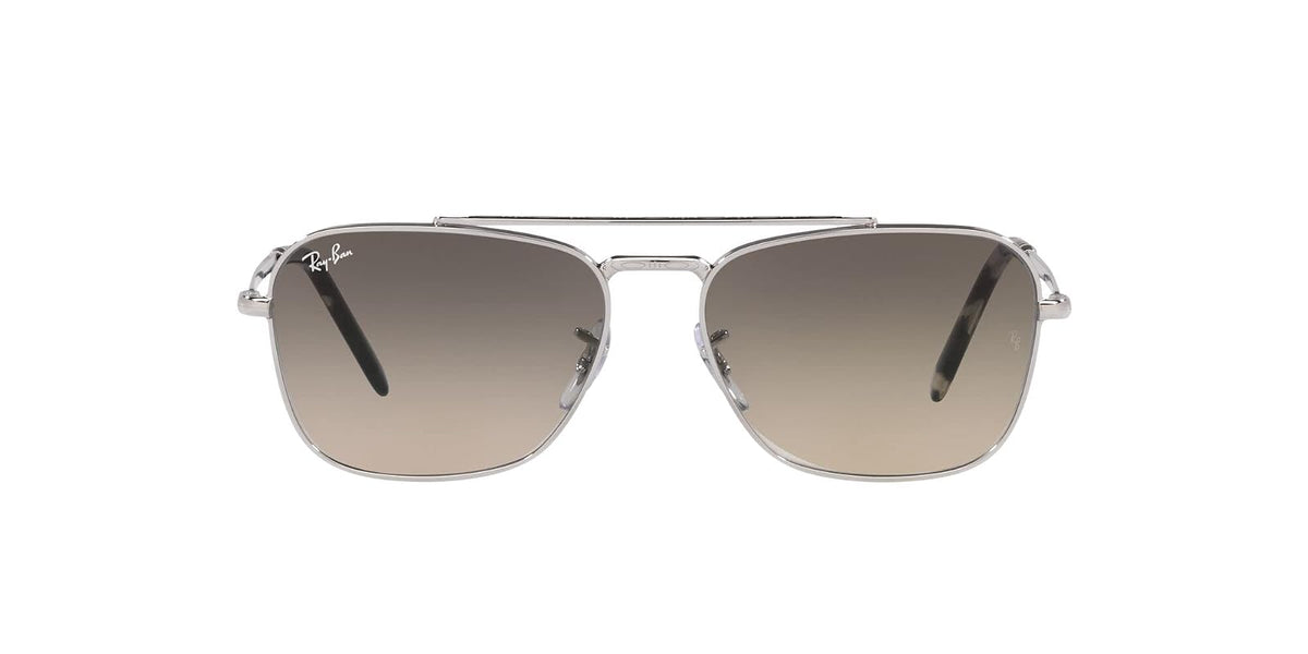 Ray-Ban Rb3636 - anteojos de sol cuadradas para caravana - Silver - Clear Gradient Grey - 58. Milímetros