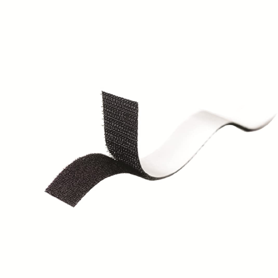 Cinta adhesiva de tela VELCRO para ropa, rollo de 10 pies con calcomanía, tiras cortadas a la longitud, sin coser, resistente al lavado, negro, nailon, adhesivo