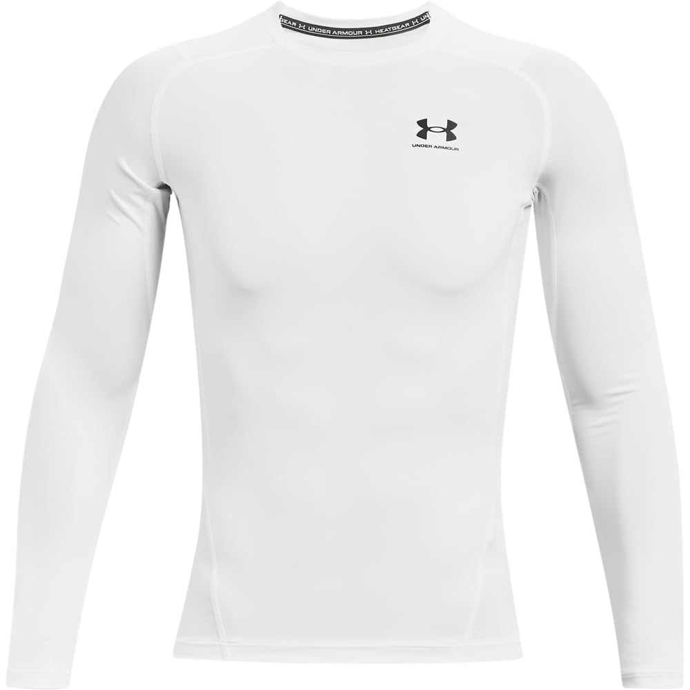 Under Armour HeatGear Playera de Compresión Manga Larga Hombre - XL - Blanco
