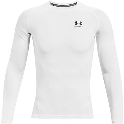 Under Armour HeatGear Playera de Compresión Manga Larga Hombre - XL - Blanco