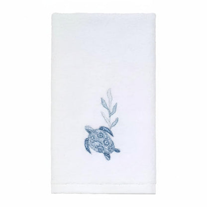 Avanti Linens - Toalla de Punta de los Dedos, Toalla de algodón Suave y Absorbente (colección Caicos), Blanco óptico, 18 x 11 Pulgadas - Fingertip Towel - Blanco óptico