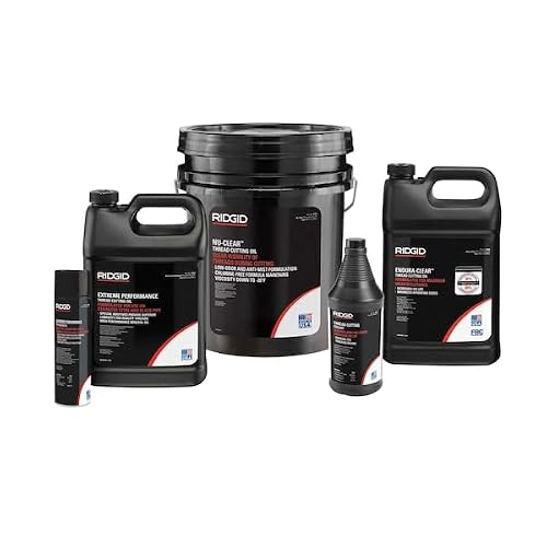 RIDGID - Aceite para Cortar Roscas 74012, Alto Rendimiento, 1 Galón, Tuberías, Eliminación de Metal, Plomería Profesional