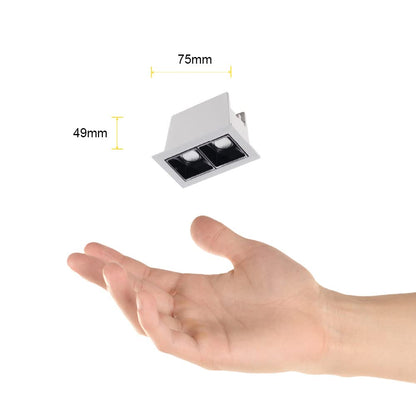 Tecnolite Lámpara Downlight LED 4 W - 2 Fuentes de Luz, Empotrable en techo, Luz Suave Cálida, 100 - 277 V, IRC 90, LED integrado