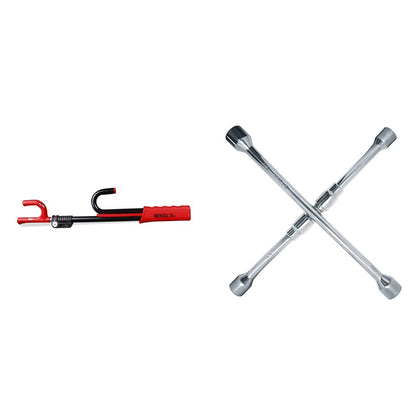 Mikel's BAV-50 Bastón de Seguridad Uso Ligero + Mikel's CC-14P Llave de Cruz Plegable 14” (13/16” - 3/4” - 17mm - 7/8”)