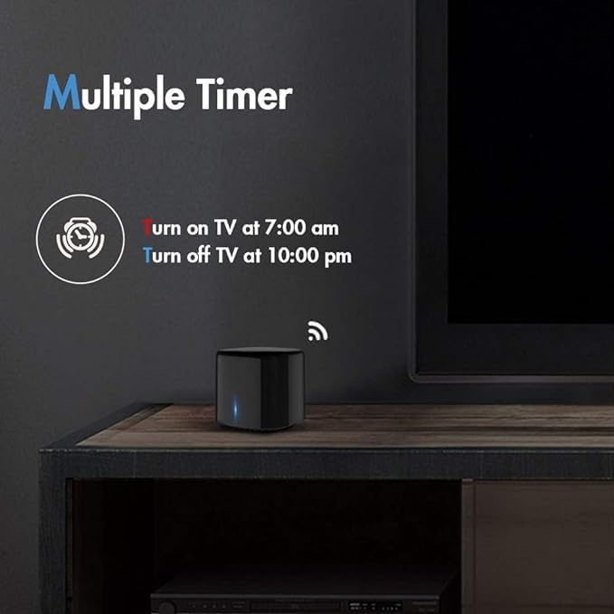 BroadLink BestCon RM4C Mini Control Remoto Universal Wi-Fi + IR Compatible con Alexa, Siri, Google Assistant e IFTTT, Negro