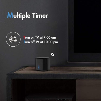 BroadLink BestCon RM4C Mini Control Remoto Universal Wi-Fi + IR Compatible con Alexa, Siri, Google Assistant e IFTTT, Negro