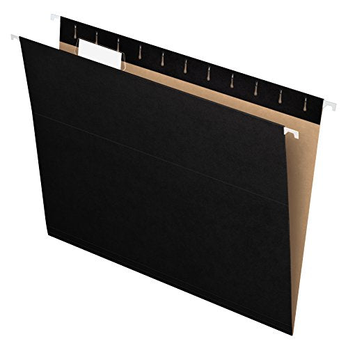 Pendaflex - Separador Colgante para Cajón reciclado, Negro, Carta | Carpetas colgantes de tamaño carta para una organización eficiente de archivos