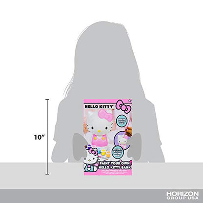 Horizon Group USA Hello Kitty Paint Your Own Higgy Bank, Hucha de Monedas para niños, Multicolor