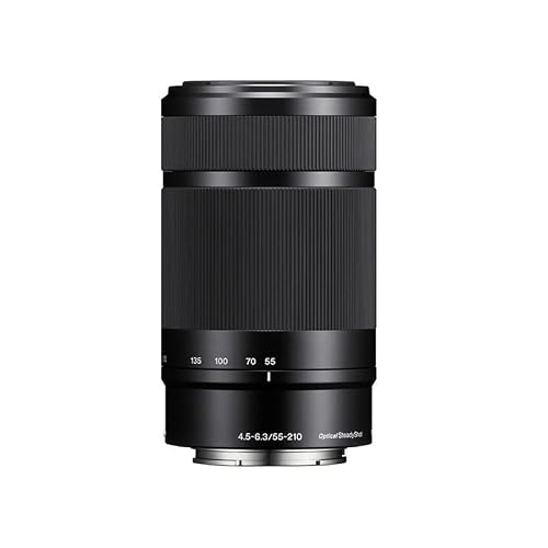 Sony Lente Telefoto Zoom 55-210mm F4.5-6.3 Montura E APS-C con Estabilizador Steady Shot óptico (OSS) SEL55210