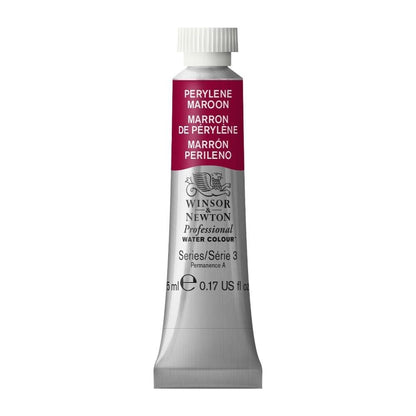 Winsor & Newton Acuarela Professional en Tubo 5 ml, Varios Colores - Tubo de 5 ml - 5 ml Tubo - Marrón (Perylene Maroon 507)