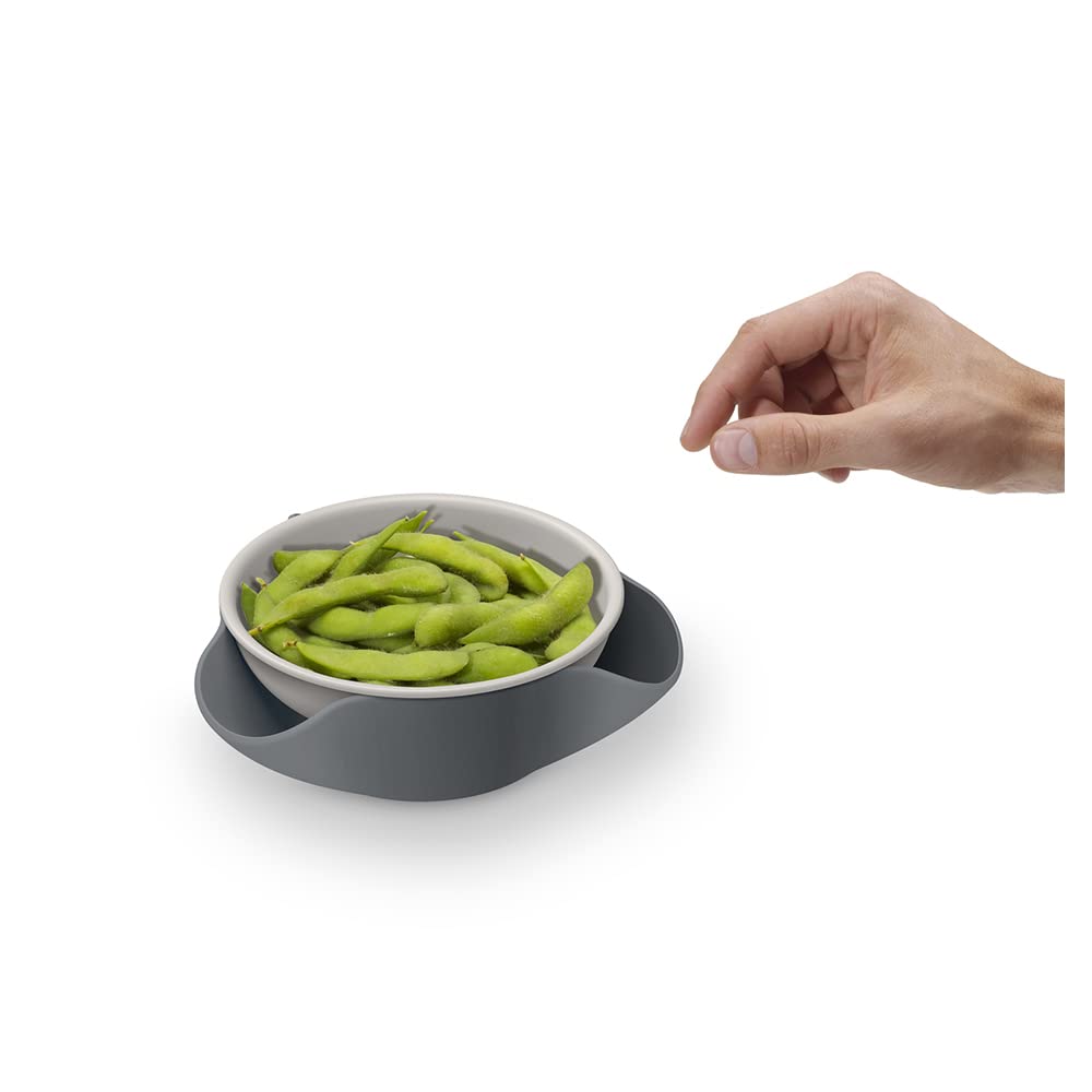 Joseph Joseph 20156 Double Dish Pistachio Bowl and Snack Serving Bowl, Gray