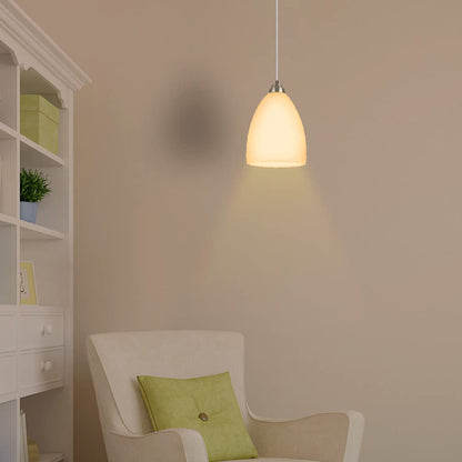 Tecnolite Lámpara Colgante, Base E27, Luz Colgante de Techo Moerna, Color Cristal Oplaino, 100 - 240 V,