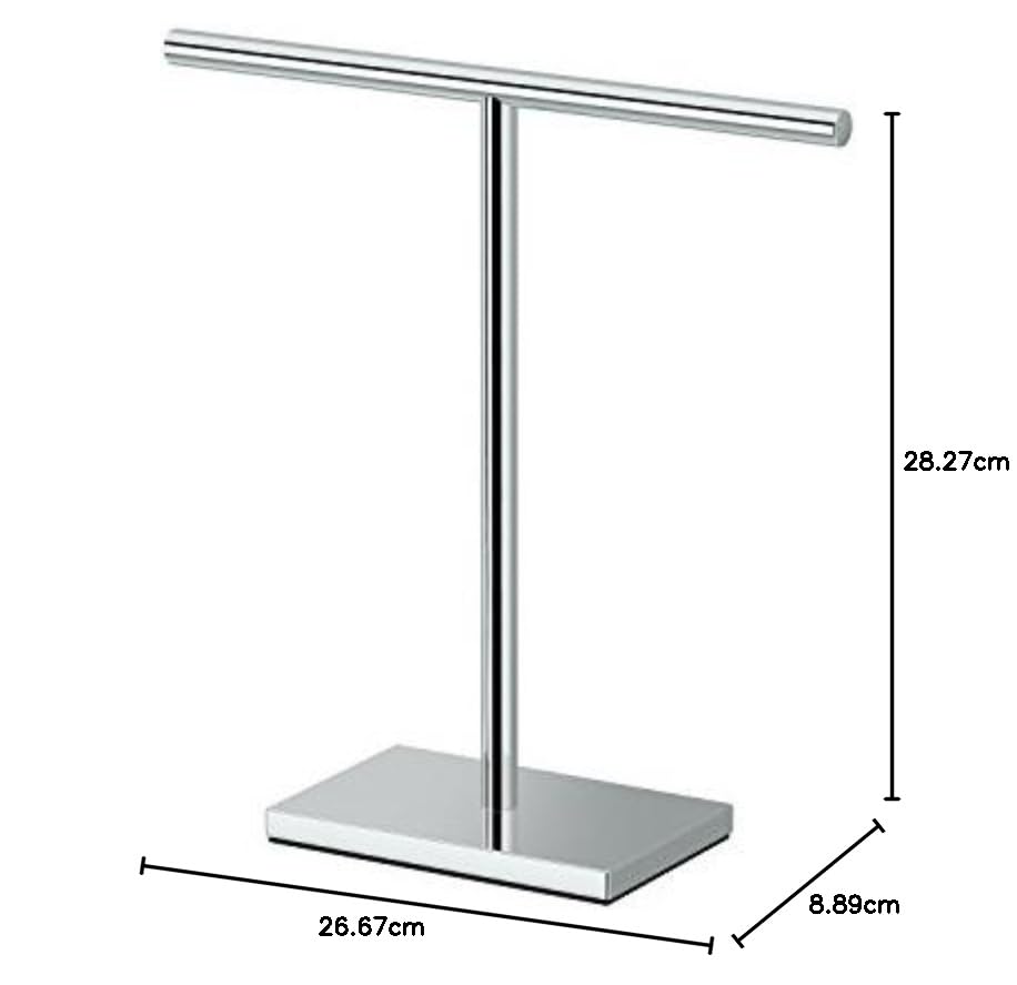 Gatco - Toallero de pie Rectangular con Base Rectangular, Moderno, Cromado