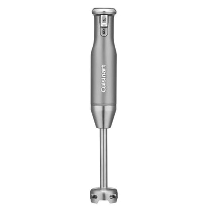 Cuisinart Batidora de Inmersión 400W HB-400ES con Accesorios Plata | Incluye Mini procesador con cuchillas y disco rallador,Batidor globo, 5 velocidades, Botón bloqueo, Bolsa almacenamiento