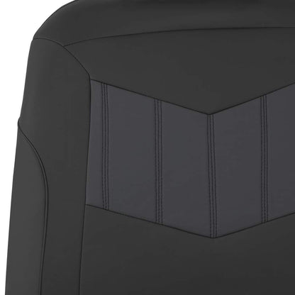 Motor Trend Super Sport - Fundas de Asiento de Piel sintética Gris para Asientos Delanteros, diseño Moderno de Dos Tonos, Protectores de Asiento fáciles de Instalar, Fundas Interiores para Automóvil,