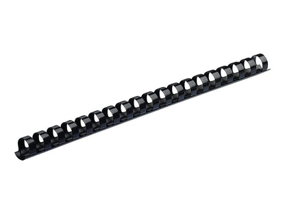 Fellowes Plastic Binding Combs, Round Back, 3/8", 55 Sheet Capacity, Black, 100 per Pack (52325)