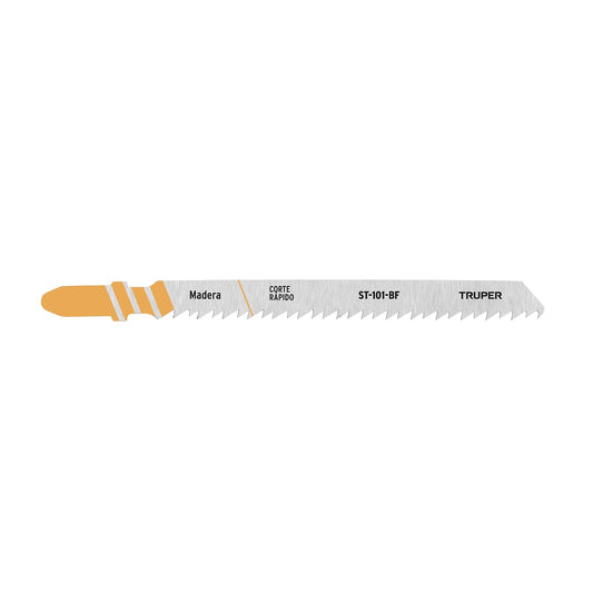 Truper ST-101-BF, Blíster 5 seguetas zanco T, 10 DPP BIM, corte recto para madera dura