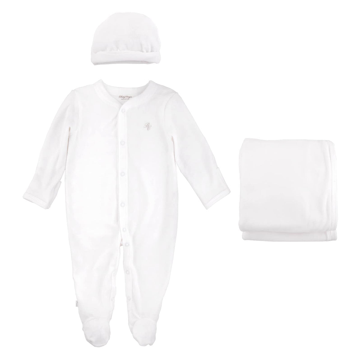 Baby Creysi Cobija Manga Larga Mameluco para Bebé Niña Pack de 3 Algodón Hipoalergénico, Rosado, 9 Meses - Blanco - 9 Meses