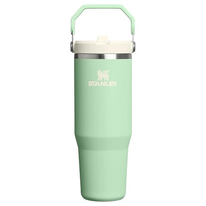 Stanley IceFlow FlipStraw Termo 887ml | Pistacho, acero inoxidable reciclado, aislamiento al vacío, mantiene bebidas frías 12H