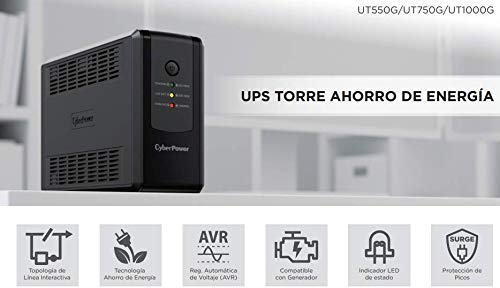 CyberPower UT1000G No Break UPS, 1000VA/500W
