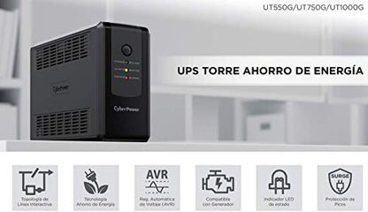 CyberPower UT1000G No Break UPS, 1000VA/500W