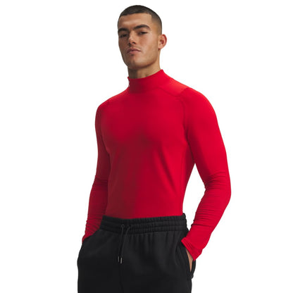 Under Armour ColdGear Camiseta de Compresión, Hombre - (600) Rojo - Blanco - XXL