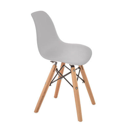 DUDUK 2 sillas Eames: Juego de 2 sillas Infantiles Modernas para niños pequeños (Blancas, Grises y Rosa)