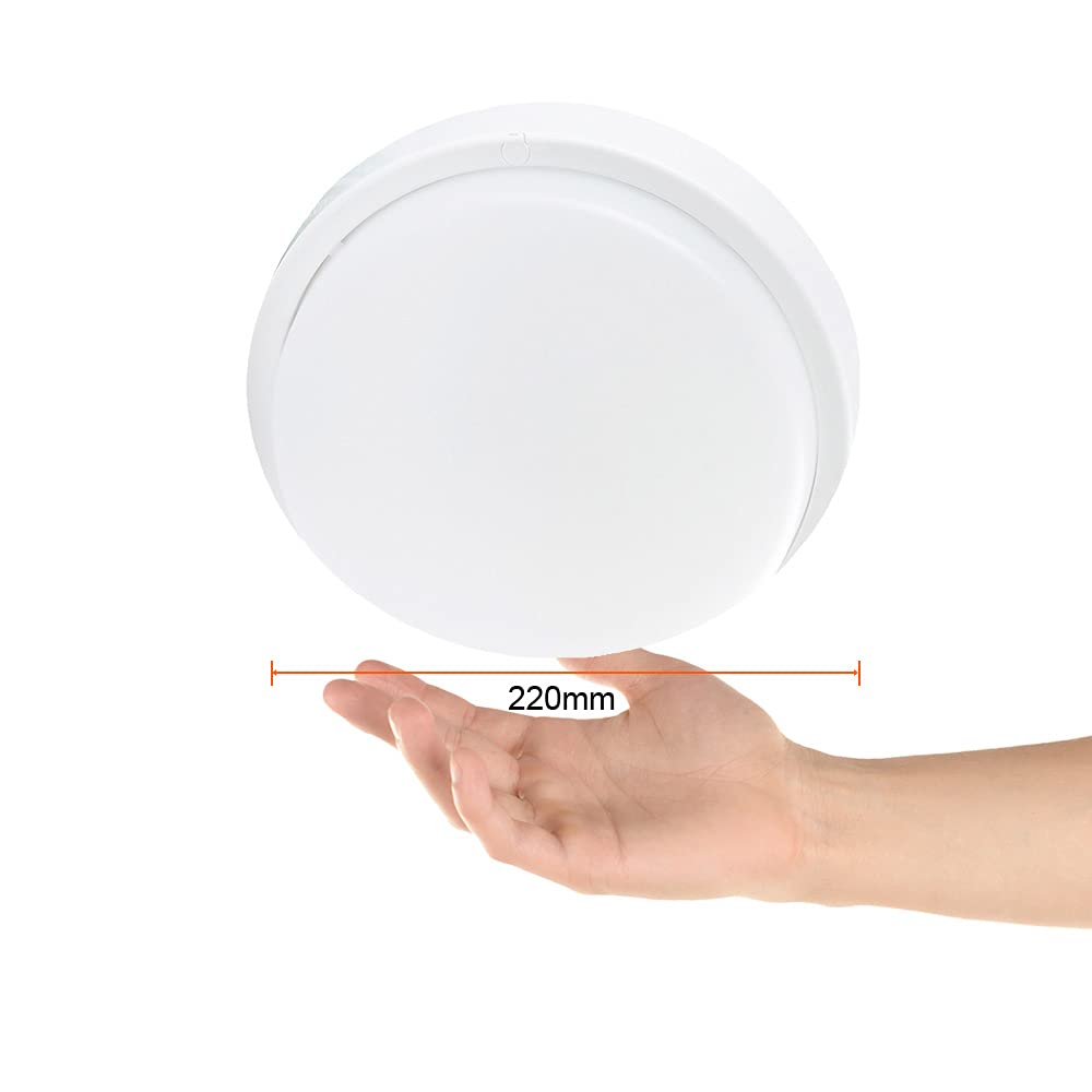 Tecnolite - Lámpara Plafón LED Techo, Ideal Zona Costera 9 W, Luz de Día, IP65, IK08, No atenuable, LED integrado