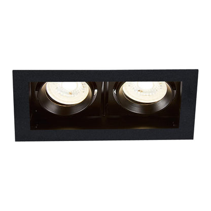Tecnolite Lámpara Downlight Empotrable Dirigible, Potencia Máx. 120 W, 2 Bases GX5.3/GU10, No incluye focos
