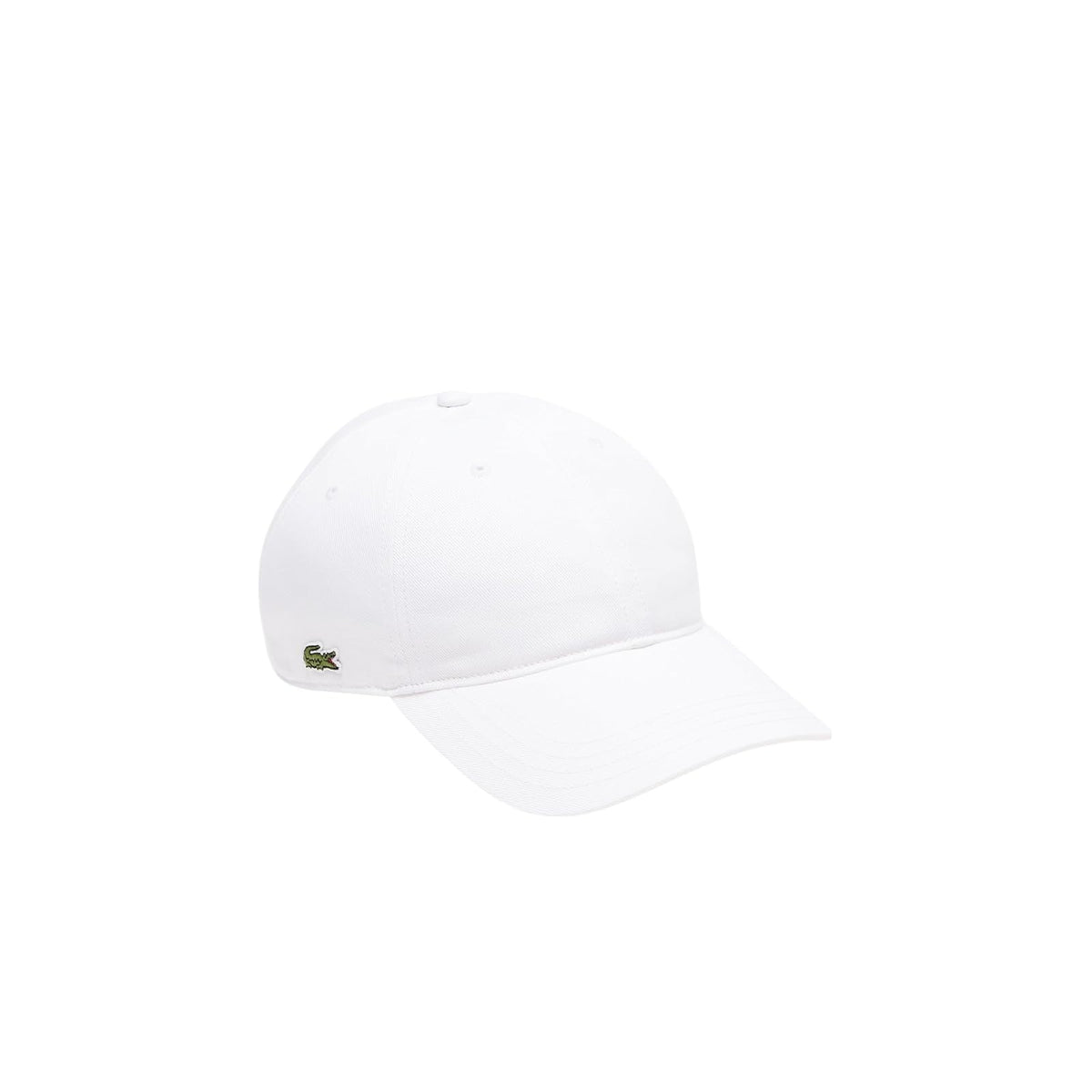 Lacoste Gorra de Sarga de algodón orgánico Tapa para Hombre - Blanco - Talla Única