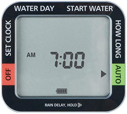 Melnor 65166AMZ HydroLogic - Temporizador Digital de Manguera con Temporizador programable de 2 Zonas, Paquete de conexión rápida, Negro, Gris
