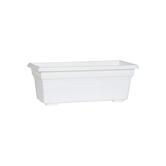 Countryside Flower Box Planter, White, 18-Inch